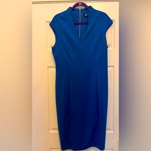 Elegant Blue Sleeveless Dress